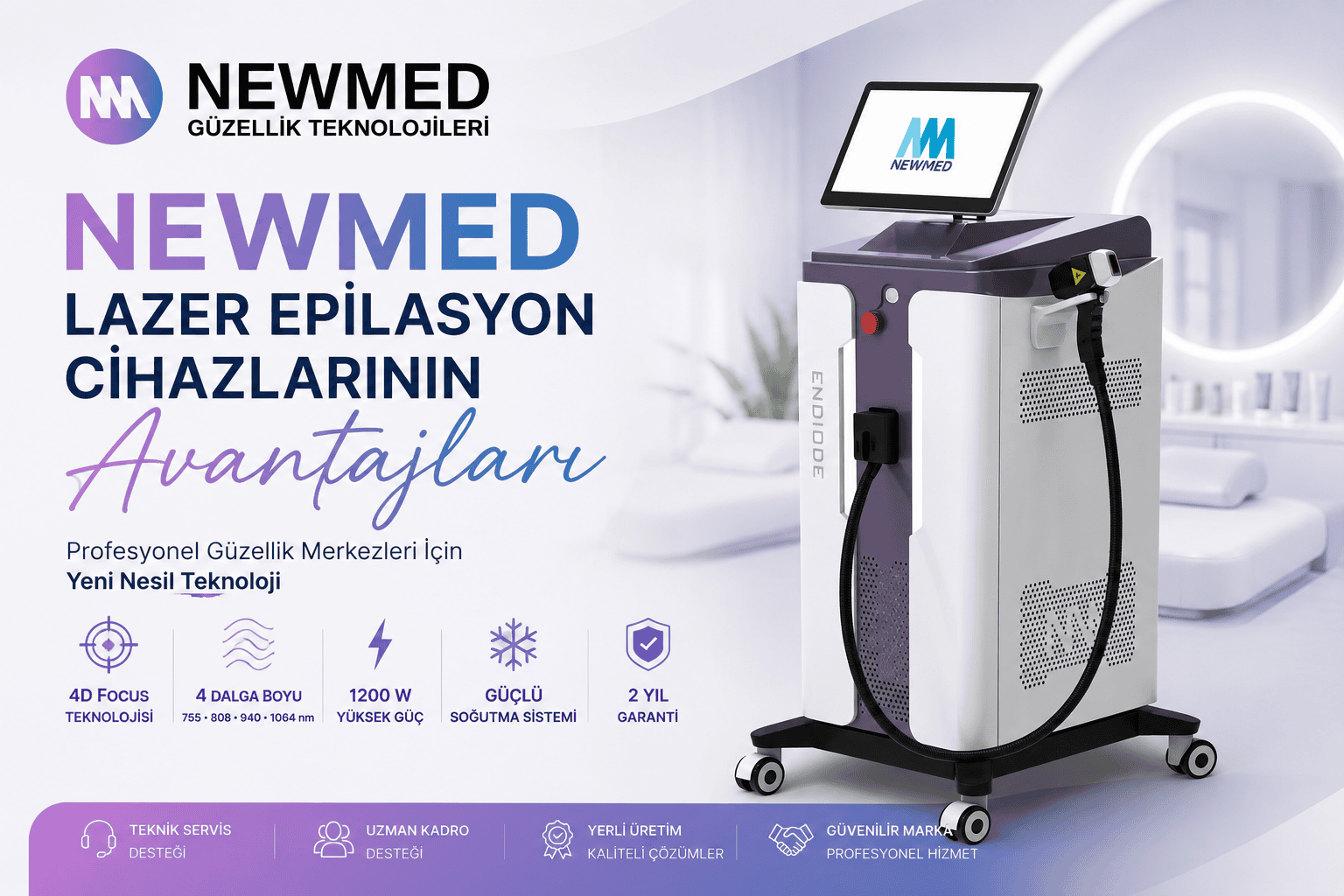 Newmed lazer epilasyon cihazları